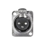 Conector XLR Hembra p/chasis LA1091. Venetian